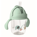 Tritan-drinkbeker voor baby's met rietje en dubbele grip 250 ml kleur mintgroen derde weergave