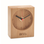 Analoog horloge volledig gemaakt van bamboe voor personalisatie kleur hout hoofdweergave