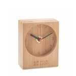 Analoog horloge volledig gemaakt van bamboe voor personalisatie kleur hout weergave met bedrukking