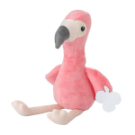 Flamingo knuffel met mogelijkheid om label te personaliseren kleur roze eerste weergave