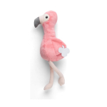 Flamingo knuffel met mogelijkheid om label te personaliseren kleur roze tweede weergave