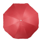 Polyester parasol in kleur met witte rand en UV-coating, Ø150 kleur rood eerste weergave