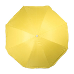 Polyester parasol in kleur met witte rand en UV-coating, Ø150 kleur geel eerste weergave