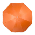 Polyester parasol in kleur met witte rand en UV-coating, Ø150 kleur oranje vijfde weergave