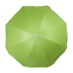 Polyester parasol in kleur met witte rand en UV-coating, Ø150 kleur lichtgroen eerste weergave