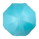 Polyester parasol in kleur met witte rand en UV-coating, Ø150 kleur lichtblauw eerste weergave