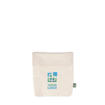 Thermische lunchtas van hennep met klittenbandsluiting, 170 g/m² kleur khaki met jouw bedrukking