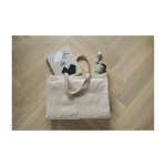 Tas van hennep in natuurlijke kleur met handvatten, 280 g/m² kleur khaki derde weergave