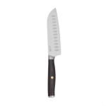 Santoku-mes van gerecycled rvs en hout met een lemmet van 14 cm kleur zilver