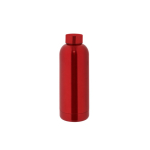 Roestvrijstalen fles, 90% gerecycled, met matte afwerking 550 ml kleur rood