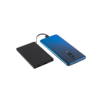 Magnetische opvouwbare ABS-powerbank 3-in-1 die als standaard dient kleur zwart derde weergave