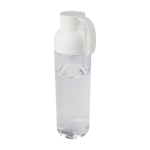 Gerecyclede plastic fles met comfortabele siliconenhandgreep 600ml kleur wit