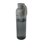 Gerecyclede plastic fles met comfortabele siliconenhandgreep 600ml kleur grijs