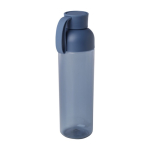 Gerecyclede plastic fles met comfortabele siliconenhandgreep 600ml kleur marineblauw tweede weergave