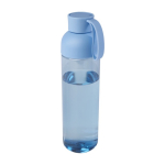 Gerecyclede plastic fles met comfortabele siliconenhandgreep 600ml kleur lichtblauw