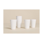 Herbruikbare plastic koffiebeker voor koffiemachines 165ml kleur wit luxe weergave