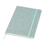 Hardcover notitieboek van gerecycled katoen A5, gelinieerde pagina's kleur pastel groen