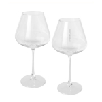 Set van twee elegante wijnglazen met brede basis 680ml met afdrukgebied