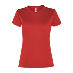 Sportshirt van gerecycled polyester voor vrouwen 100 g/m2 Roly kleur rood