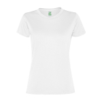 Sportshirt van gerecycled polyester voor vrouwen 100 g/m2 Roly kleur wit