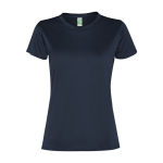 Sportshirt van gerecycled polyester voor vrouwen 100 g/m2 Roly kleur marineblauw