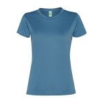 Sportshirt van gerecycled polyester voor vrouwen 100 g/m2 Roly kleur pastel blauw