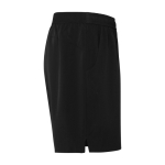 Unisex sportshorts van gerecycled polyester 100 g/m2 Roly kleur zwart tweede weergave met zijkant