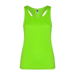 Technisch sportvest voor vrouwen van 140 g/m2 Roly kleur limoen groen