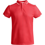 Polyester poloshirt met korte mouwen voor heren, 140 g/m², Roly kleur rood