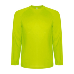 Lang sportshirt van polyester voor mannen 150 g/m2 Roly kleur neon geel