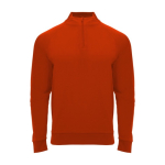 Sporttrui met halve rits van polyester 200 g/m2 Roly kleur rood