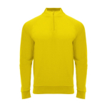 Sporttrui met halve rits van polyester 200 g/m2 Roly kleur geel