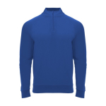 Sporttrui met halve rits van polyester 200 g/m2 Roly kleur koningsblauw