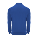 Sporttrui met halve rits van polyester 200 g/m2 Roly kleur koningsblauw tweede weergave achterkant