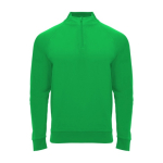 Sporttrui met halve rits van polyester 200 g/m2 Roly kleur limoen groen