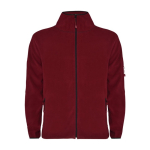 Fleece sweater met volledige rits van polyester 300 g/m2 Roly kleur bordeaux