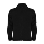 Fleece sweater met volledige rits van polyester 300 g/m2 Roly kleur zwart