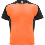 Unisex sportshirt met korte mouwen van polyester, 140 g/m², Roly kleur oranje