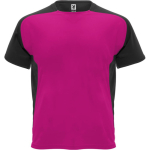 Unisex sportshirt met korte mouwen van polyester, 140 g/m², Roly kleur roze