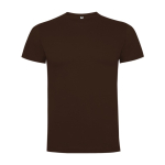 Katoenen T-shirt met korte mouwen voor mannen 165 g/m2 Roly kleur donker bruin