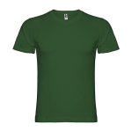 Katoenen T-shirt met korte mouwen en V-hals voor mannen 155 g/m2 Roly kleur groene fles