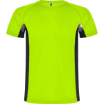 Tweekleurig sportshirt van polyester voor heren, 140 g/m², Roly kleur neon groen