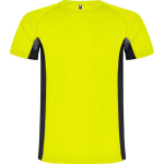 Tweekleurig sportshirt van polyester voor heren, 140 g/m², Roly kleur neon geel