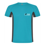 Tweekleurig sportshirt van polyester voor heren, 140 g/m², Roly met afdrukgebied