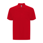 Unisex polo van katoen en polyester met zak 190 g/m2 Roly kleur rood