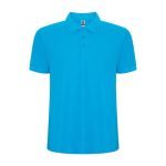 Polo van katoen en polyester in piqué voor mannen 190 g/m2 Roly kleur turkoois