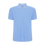 Polo van katoen en polyester in piqué voor mannen 190 g/m2 Roly kleur lichtblauw