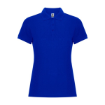 Polo van katoen en polyester in piqué voor vrouwen 190 g/m2 Roly kleur blauw