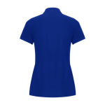 Polo van katoen en polyester in piqué voor vrouwen 190 g/m2 Roly kleur blauw tweede weergave achterkant