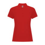 Polo van katoen en polyester in piqué voor vrouwen 190 g/m2 Roly kleur rood